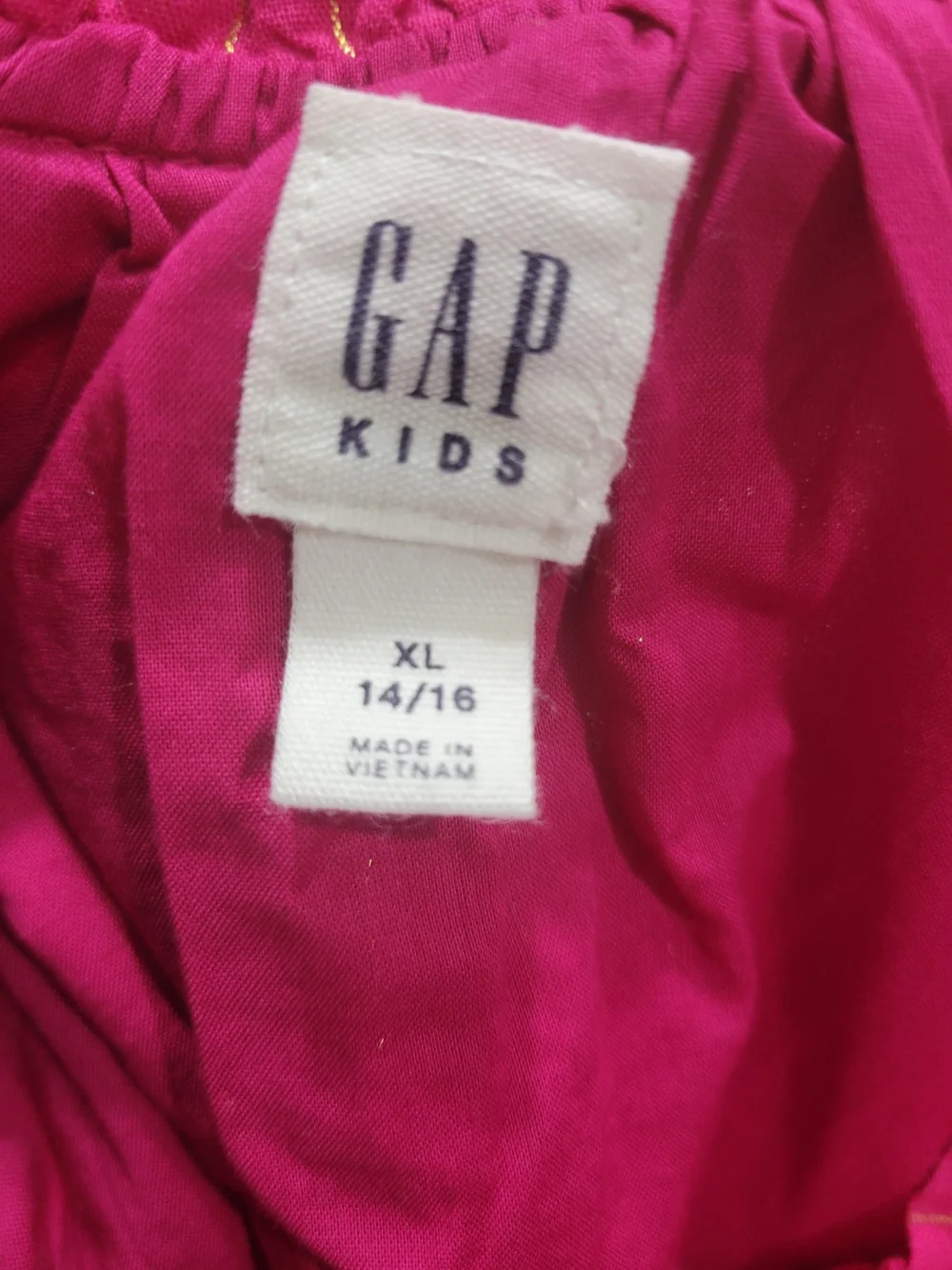 GAP KIDS Fuchsia Dress with Gold Pinstripes